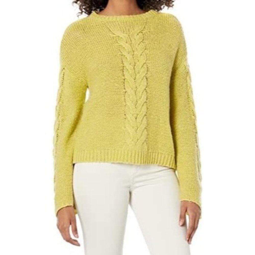 Love, Whit By Whitney Port Cable Knit Sweater Size Large Crew Neck Long Sleeve‎